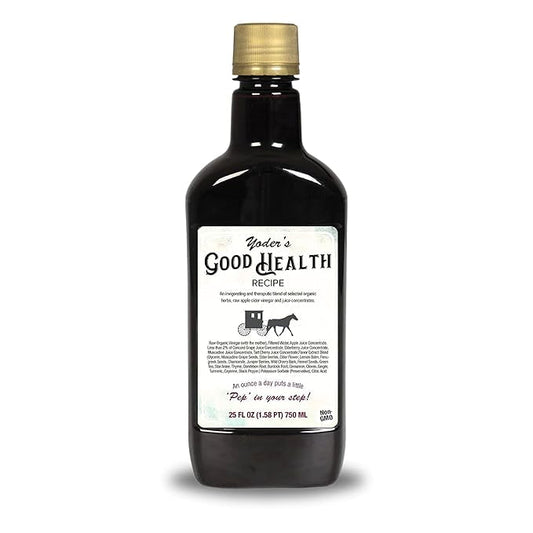 Yoder’s Good Health Recipe Apple Cider Vinegar Herbal Tonic – 25 oz