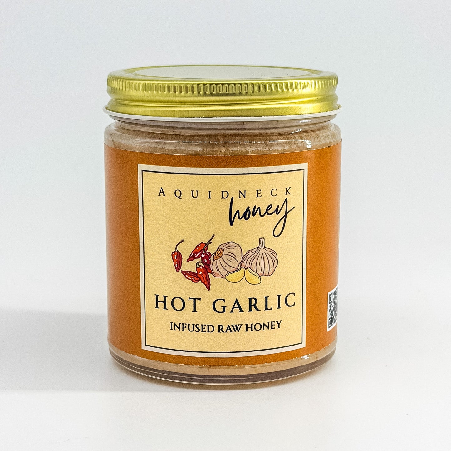 Hot Garlic Infused Creamed Honey