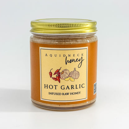 Hot Garlic Infused Creamed Honey
