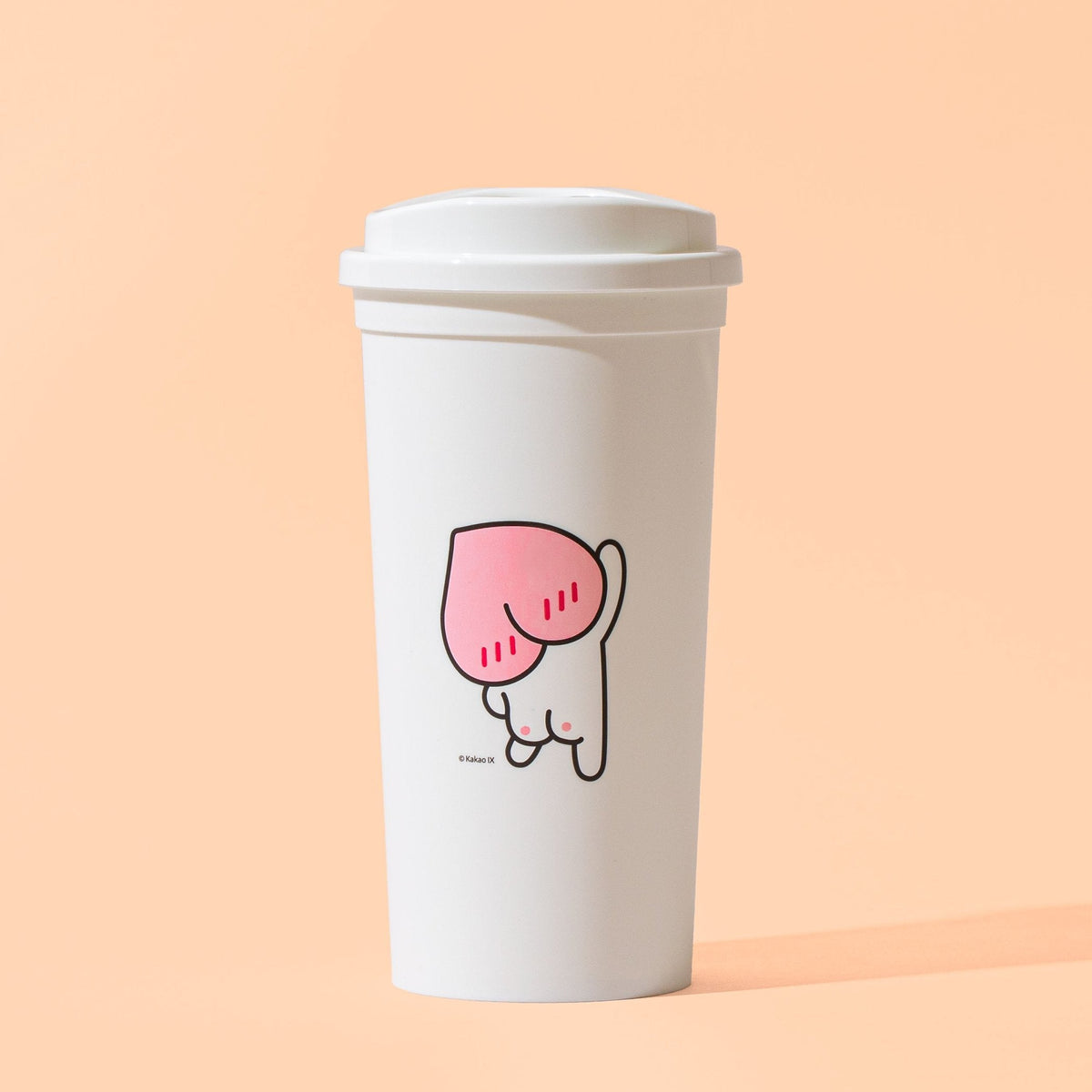 KAKAO Reusable Tumblers -APEACH /WHITE (500ml, 16.9 fl oz)