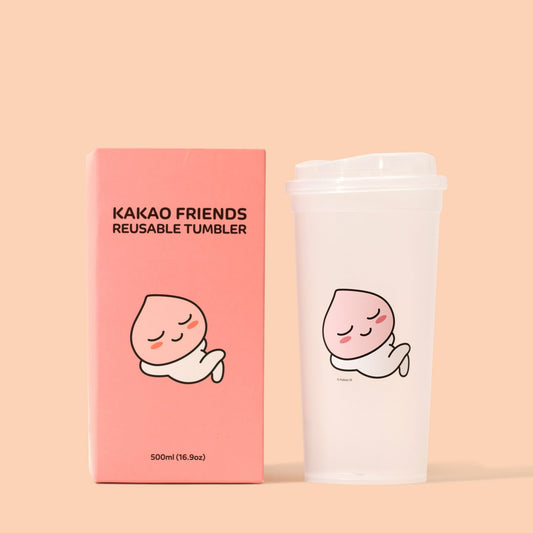 KAKAO Reusable Tumblers -APEACH /CLEAR (500ml, 16.9 fl oz)