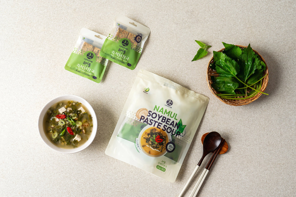 Damwoo Instant Chwinamul Doenjang Soup (12g x 5 Packets) [담우] 취나물 즉석 된장국 12g X 5 EA