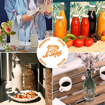 Le Parfait Swing Top and Milk Bottles