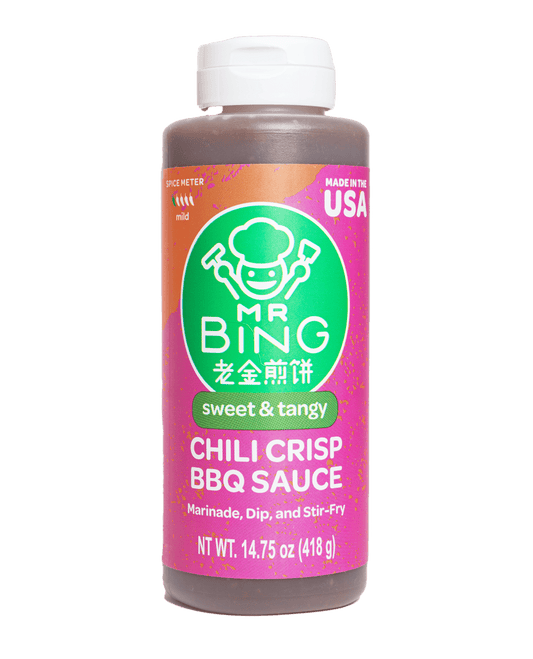 Mr Bing Sweet & Tangy Chili Crisp BBQ Sauce 14.75oz