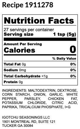 Igotchu No Salt Greens Seasoning