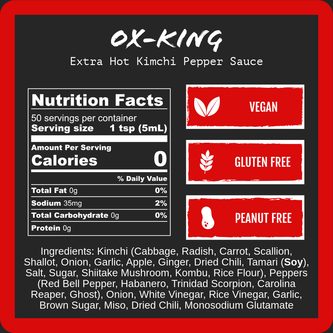 Ox-King - Extra Hot Fermented Kimchi (9oz)