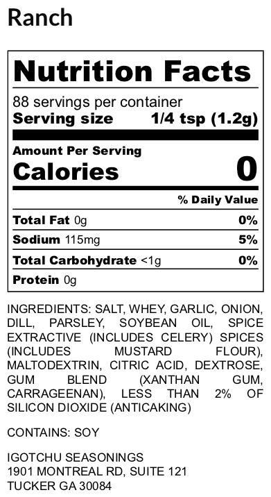 Igotchu Ranch seasoning