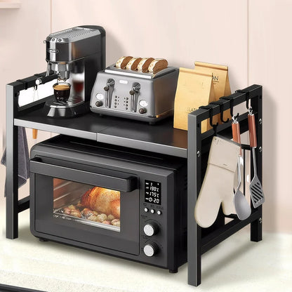 Microwave Oven Rack Adjustable Kitchen Microwave Stand with Cutting Boards Stand Kitchen Storage Rack Desktop Organization