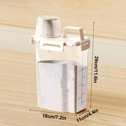 1PC sealed storage container 2.5L portable food storage box with lid suitable for storing grains, flour, rice in the kitchen