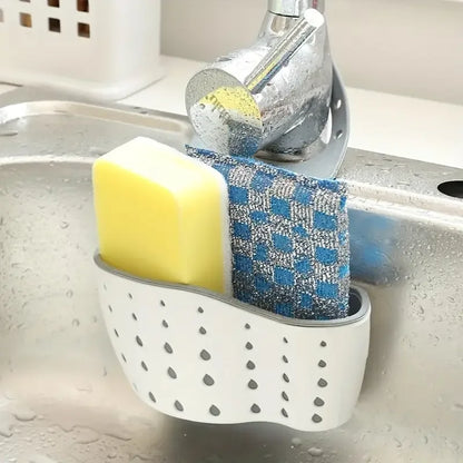 Adjustable Kitchen Sink Draining Hanging Basket Rubber Sink Bag Soap Sponge Shelf Faucet Holder - Bathroom Accessory