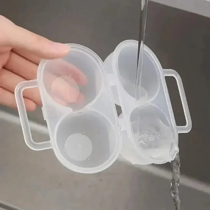 Dual Compartment Egg Storage Box Household Collection Egg Tools Plastic Egg Containers Portable Outdoor Shock-absorbing Storage