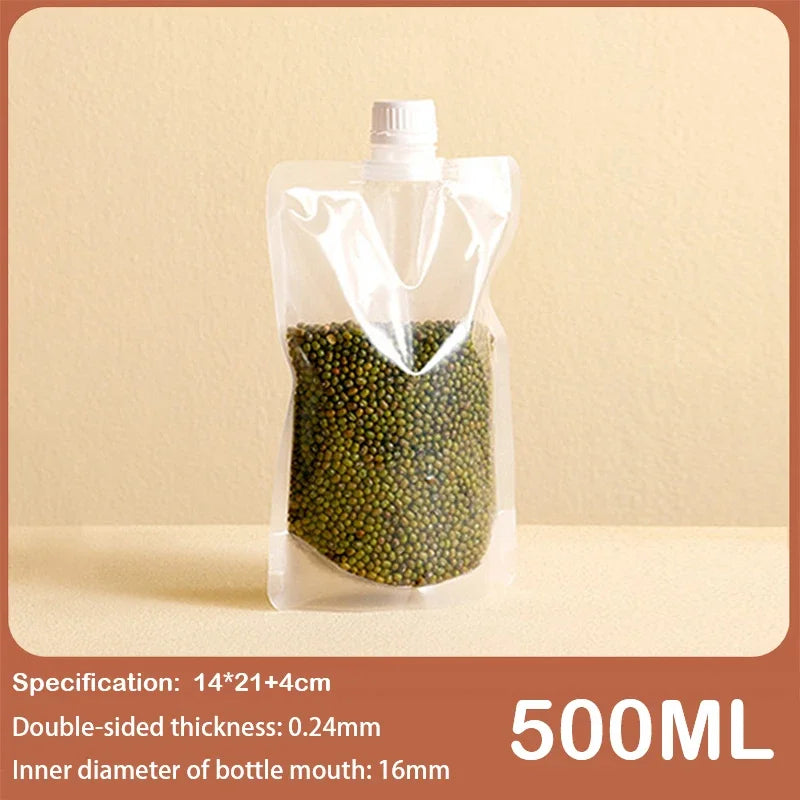 Portable Grain Storage Bag Airtight Containers With Handle Rotary Cover Large Capacity Grain Storage Pouch Fresh Keeping Bags