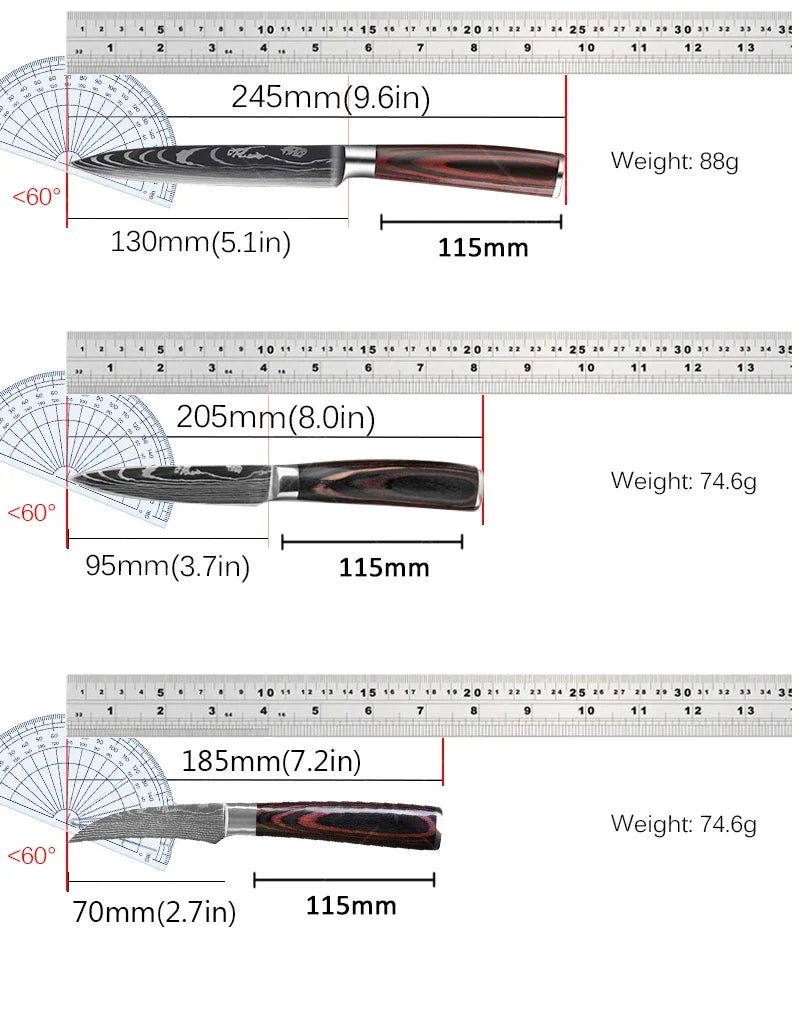 Professional Kitchen Knives Stainless Steel Knife Fruit Peeling Meat Cleaver Knife Boning Knife Paring Cooking Knives