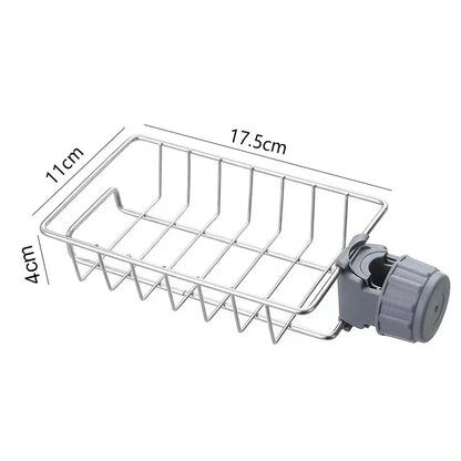 1PC Kitchen Sink Drain Holder Adjustable Height Flexible and Rotatable Hanging Faucet Rack  Suitable for Soap Sponges Brushes