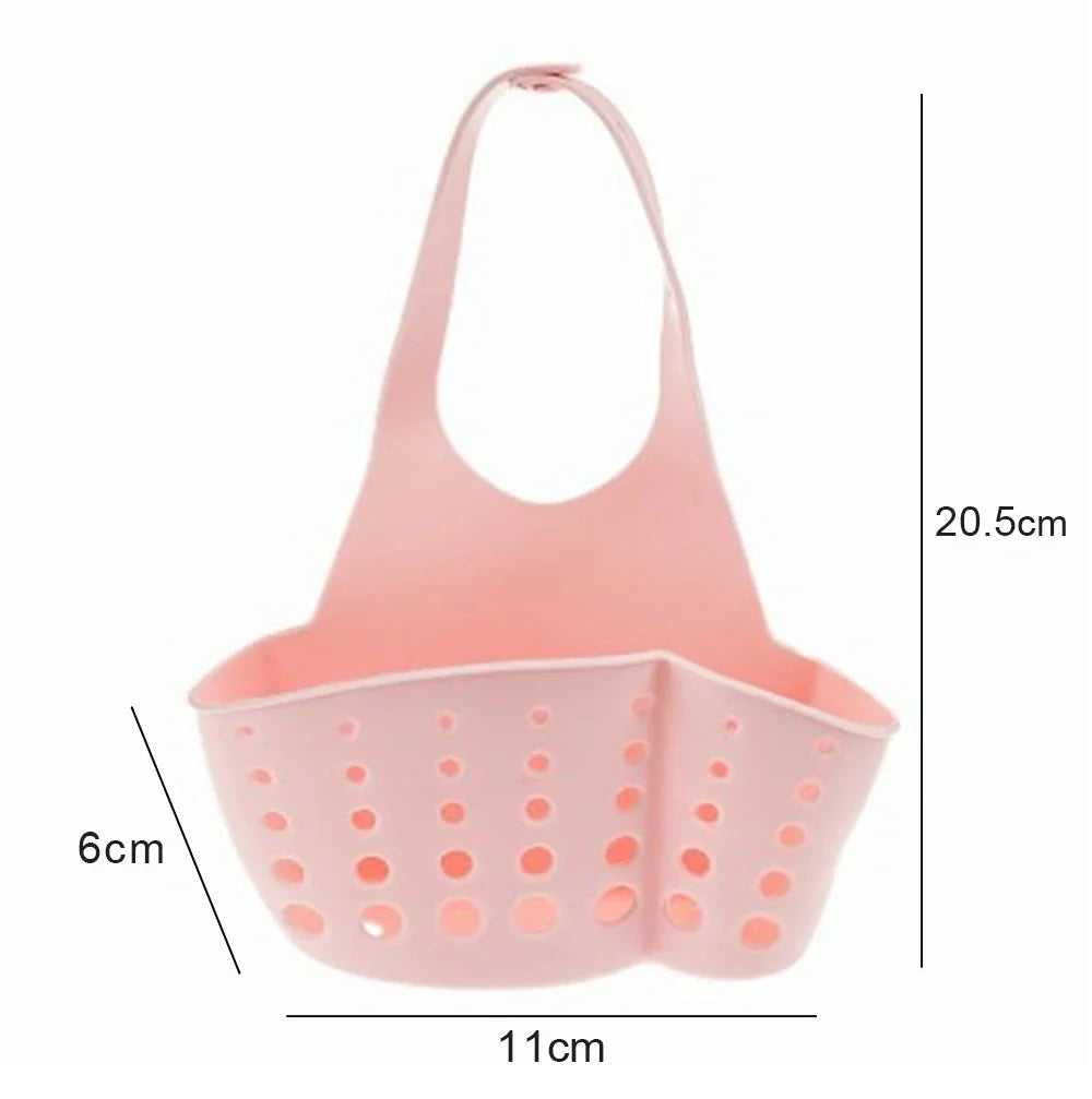 Home Storage Drain Basket Kitchen Sink Holder Adjustable Soap Sponge Shlf Hanging Drain Basket Bag Kitchen Accessories 2030