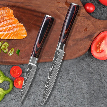 Professional Kitchen Knives Stainless Steel Knife Fruit Peeling Meat Cleaver Knife Boning Knife Paring Cooking Knives
