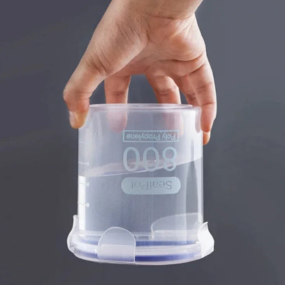 Plastic Sealed Tank Large Capacity Crisper Kitchen Organize Grain Storage Box with Scale Sealed Box Clear Jar Spice Container