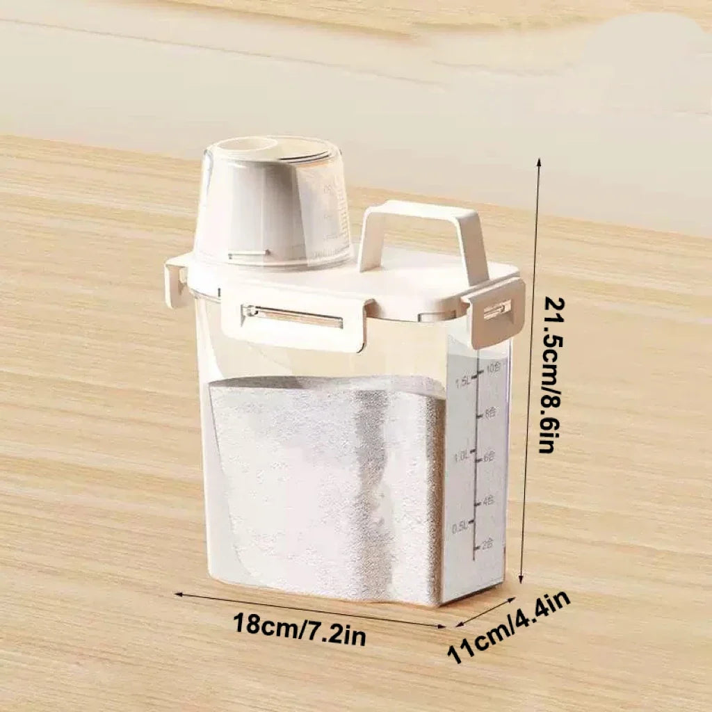 1PC sealed storage container 2.5L portable food storage box with lid suitable for storing grains, flour, rice in the kitchen