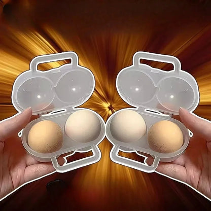 Dual Compartment Egg Storage Box Household Collection Egg Tools Plastic Egg Containers Portable Outdoor Shock-absorbing Storage