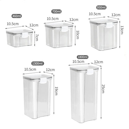 Sealed Jars Kitchen Grain Storage Organizer Large Tank Plastic Moisture-proof Storage Box Household Seasoning Jars Set 2030