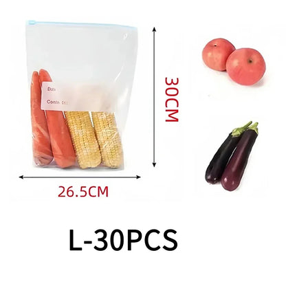 Reusable Food Storage Bags with Zipper, Leak-Proof & Airtight Kitchen Freshness Bags ,Refrigerator Fresh Wrap