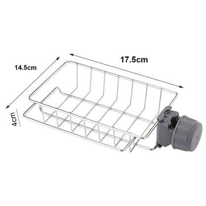 1PC Kitchen Sink Drain Holder Adjustable Height Flexible and Rotatable Hanging Faucet Rack  Suitable for Soap Sponges Brushes