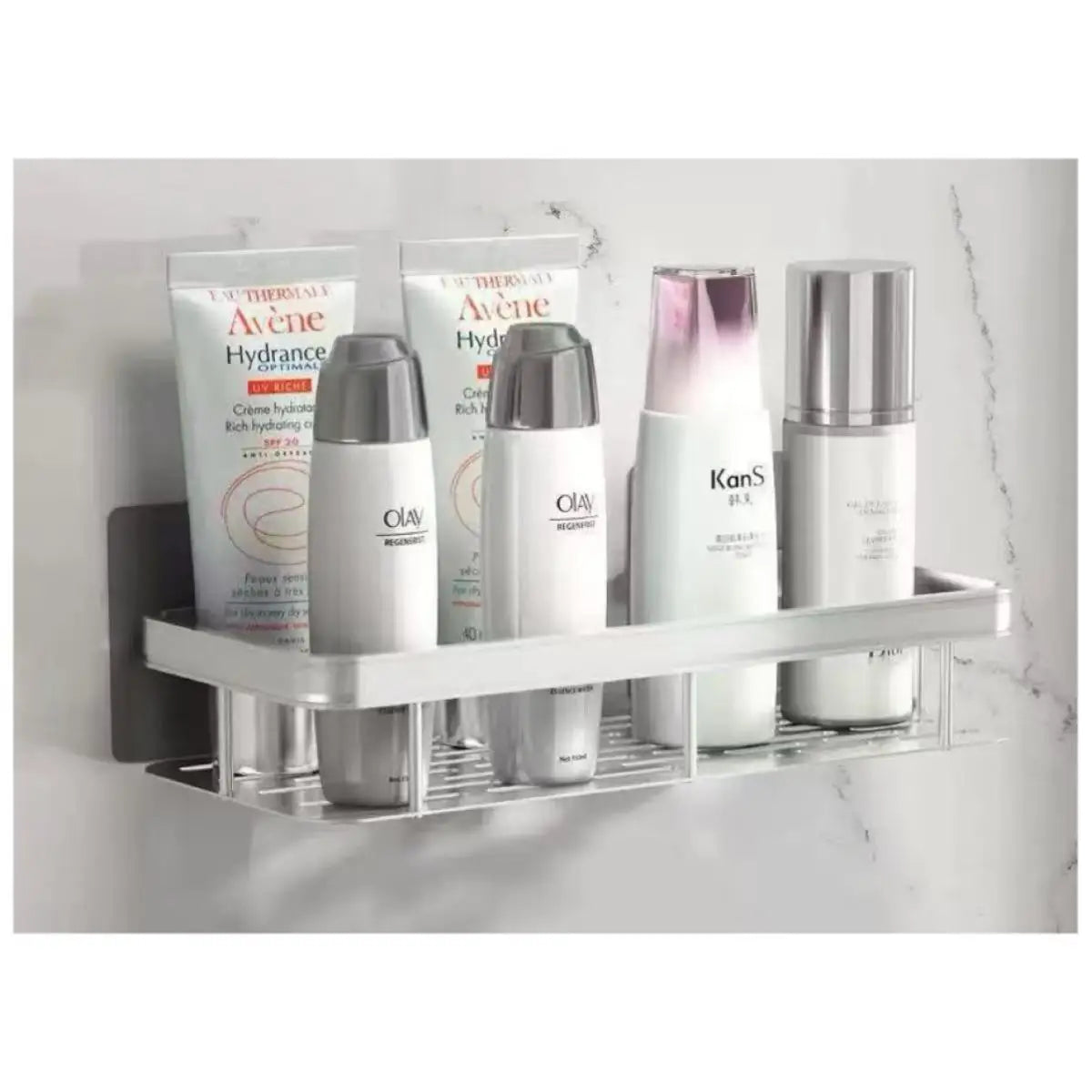 Bathroom Shelf No Drill Wall Mounted Shampoo Bottle Shower Corner Rack Toilet Storage Rack Aluminum Bathroom Kitchen Accessories