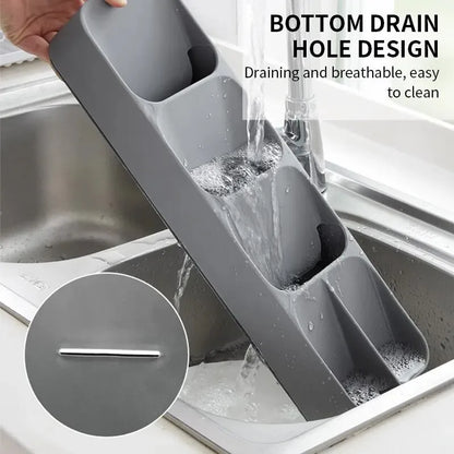 Multi-purpose Cutlery Storage Tray Cutlery Fork Spoon Compartmentalized Storage Box Kitchen Tableware Categorized Storage Boxes