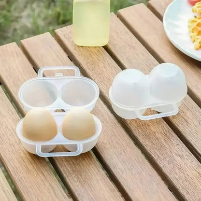 Dual Compartment Egg Storage Box Household Collection Egg Tools Plastic Egg Containers Portable Outdoor Shock-absorbing Storage