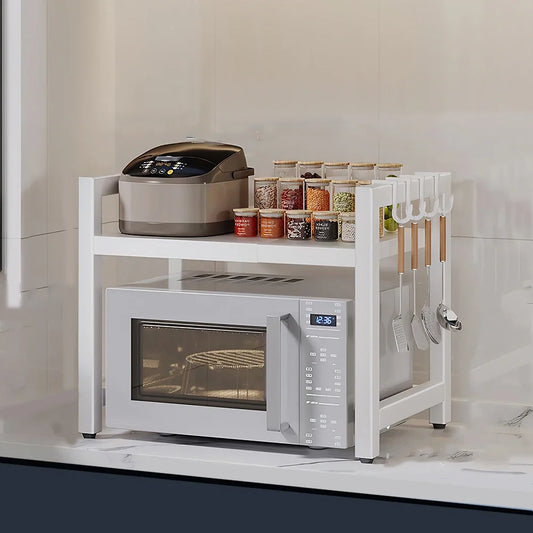 Microwave Oven Rack Adjustable Kitchen Microwave Stand with Cutting Boards Stand Kitchen Storage Rack Desktop Organization