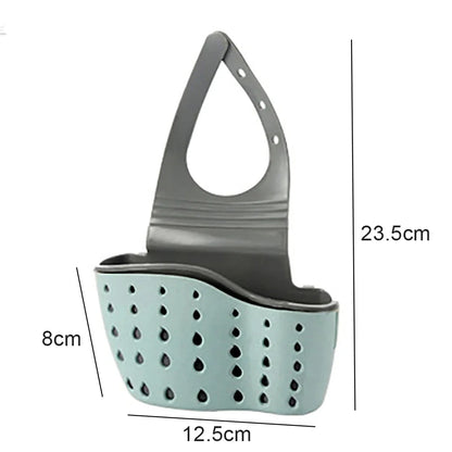 Home Storage Drain Basket Kitchen Sink Holder Adjustable Soap Sponge Shlf Hanging Drain Basket Bag Kitchen Accessories 2030