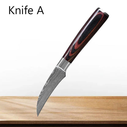 Professional Kitchen Knives Stainless Steel Knife Fruit Peeling Meat Cleaver Knife Boning Knife Paring Cooking Knives