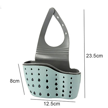 Home Storage Drain Basket Kitchen Sink Holder Adjustable Soap Sponge Shlf Hanging Drain Basket Bag Kitchen Accessories 2030