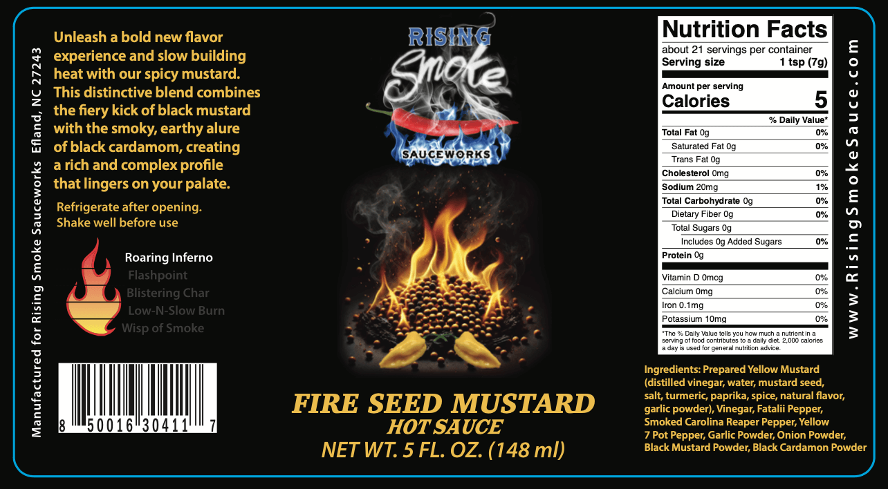 Fire Seed - Reaper Fatalii Mustard Hot Sauce (X Hot)