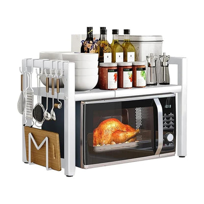 Microwave Oven Rack Adjustable Kitchen Microwave Stand with Cutting Boards Stand Kitchen Storage Rack Desktop Organization