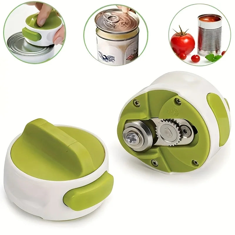 1 portable manual can opener, adjustable anti-slip kitchen small tool, household easy-to-rotate release can opening small tool