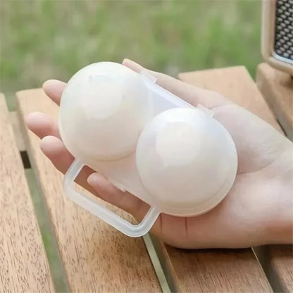 Dual Compartment Egg Storage Box Household Collection Egg Tools Plastic Egg Containers Portable Outdoor Shock-absorbing Storage