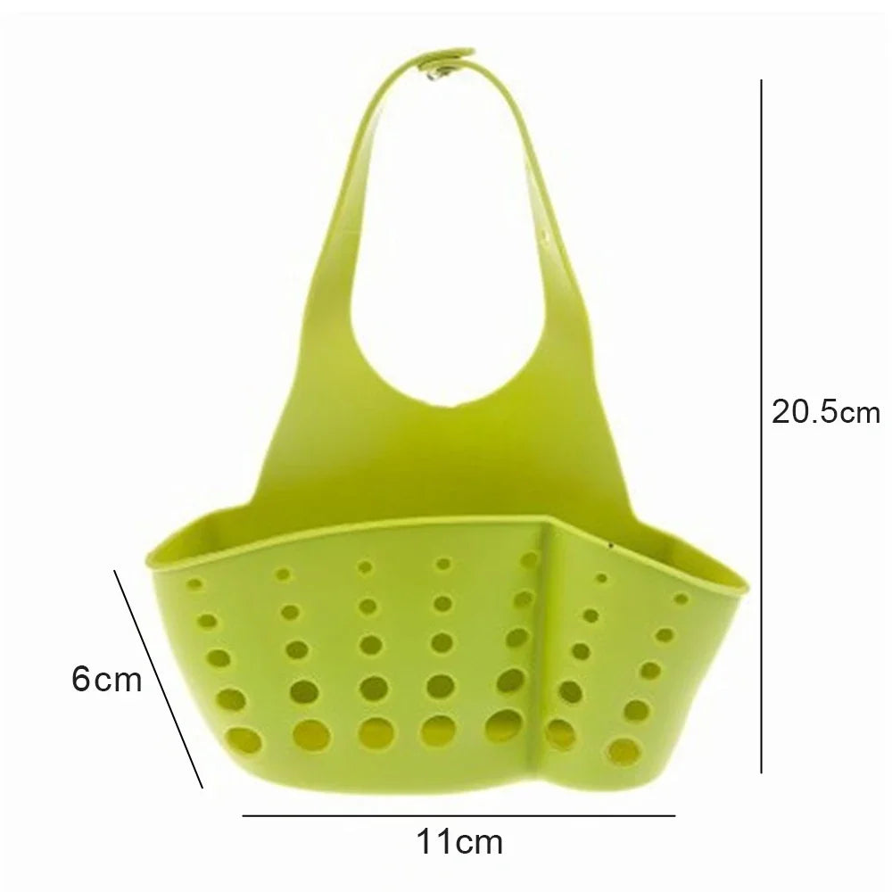Home Storage Drain Basket Kitchen Sink Holder Adjustable Soap Sponge Shlf Hanging Drain Basket Bag Kitchen Accessories 2030