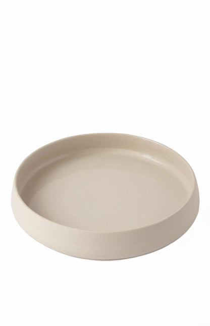 Handmade Stoneware Dinner Plates with High Sides and Transparent Glaze