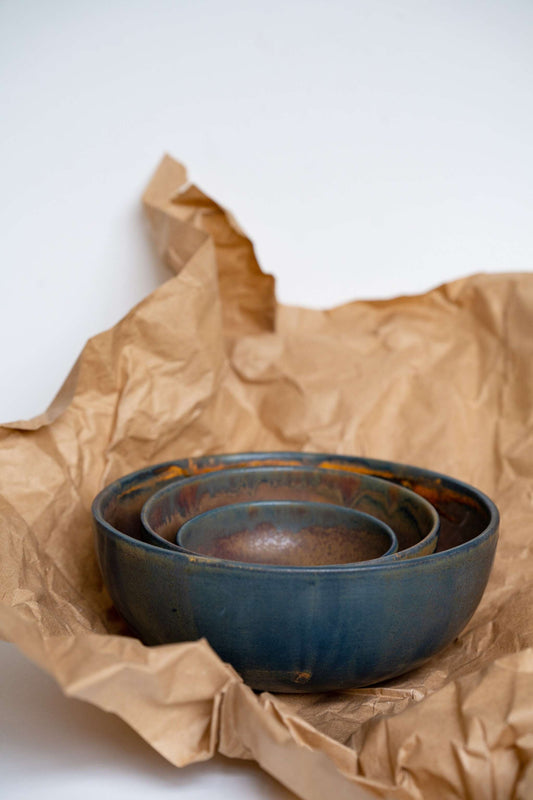 Rust Stoneware Nesting Bowl Set - MEALTONES