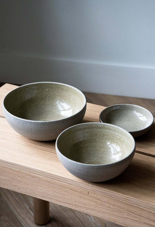 Stoneware Nesting Bowl Set "Concrete" - MEALTONES