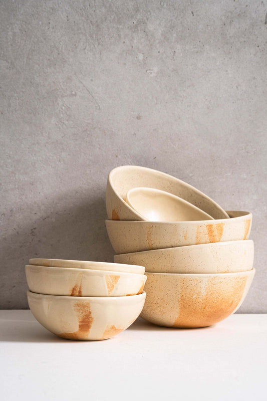 Beige Matte Stoneware Bowl - MEALTONES