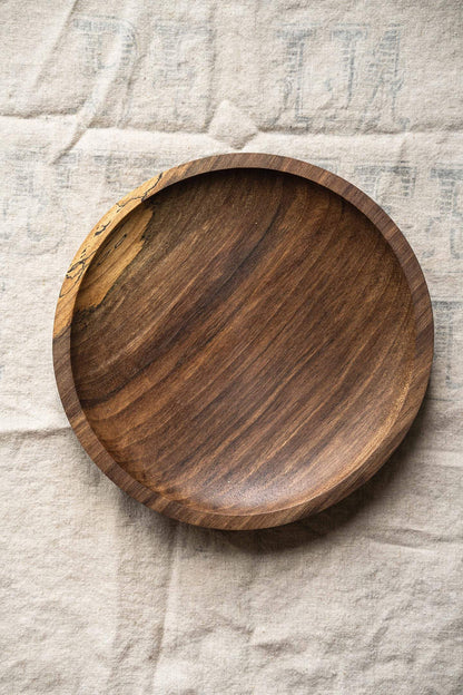 Hand Carved Wooden Plate