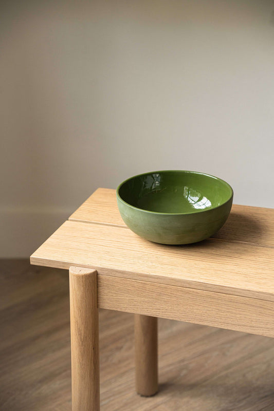 Handmade Porcelain Salad Bowl. Green - MEALTONES