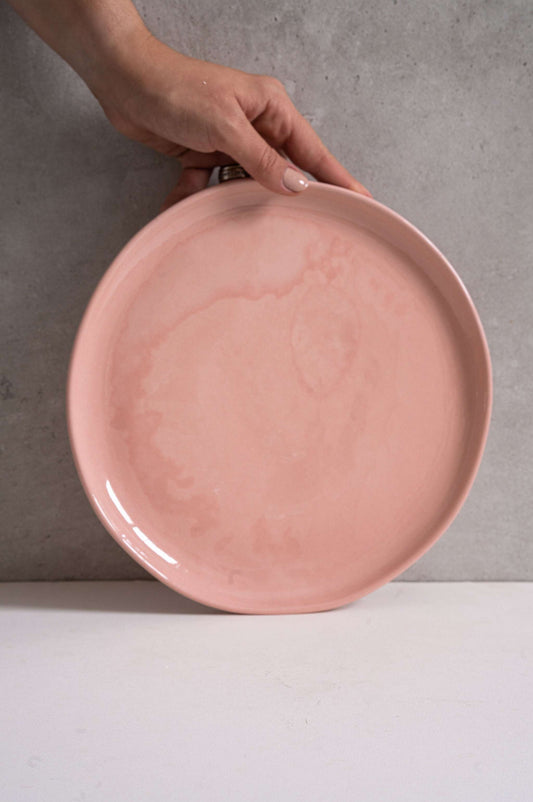 Handmade Porcelain Dinner Plates. Powder Pink - MEALTONES