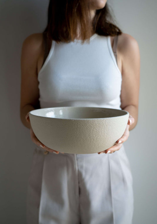 Stoneware Large Fruit Bowl with Transparent Glaze - MEALTONES