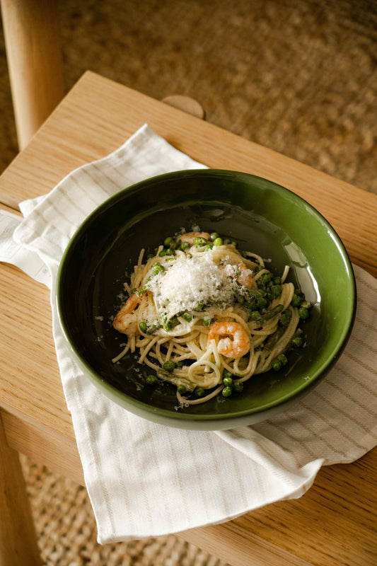 Handmade Porcelain Pasta Bowl. Green - MEALTONES