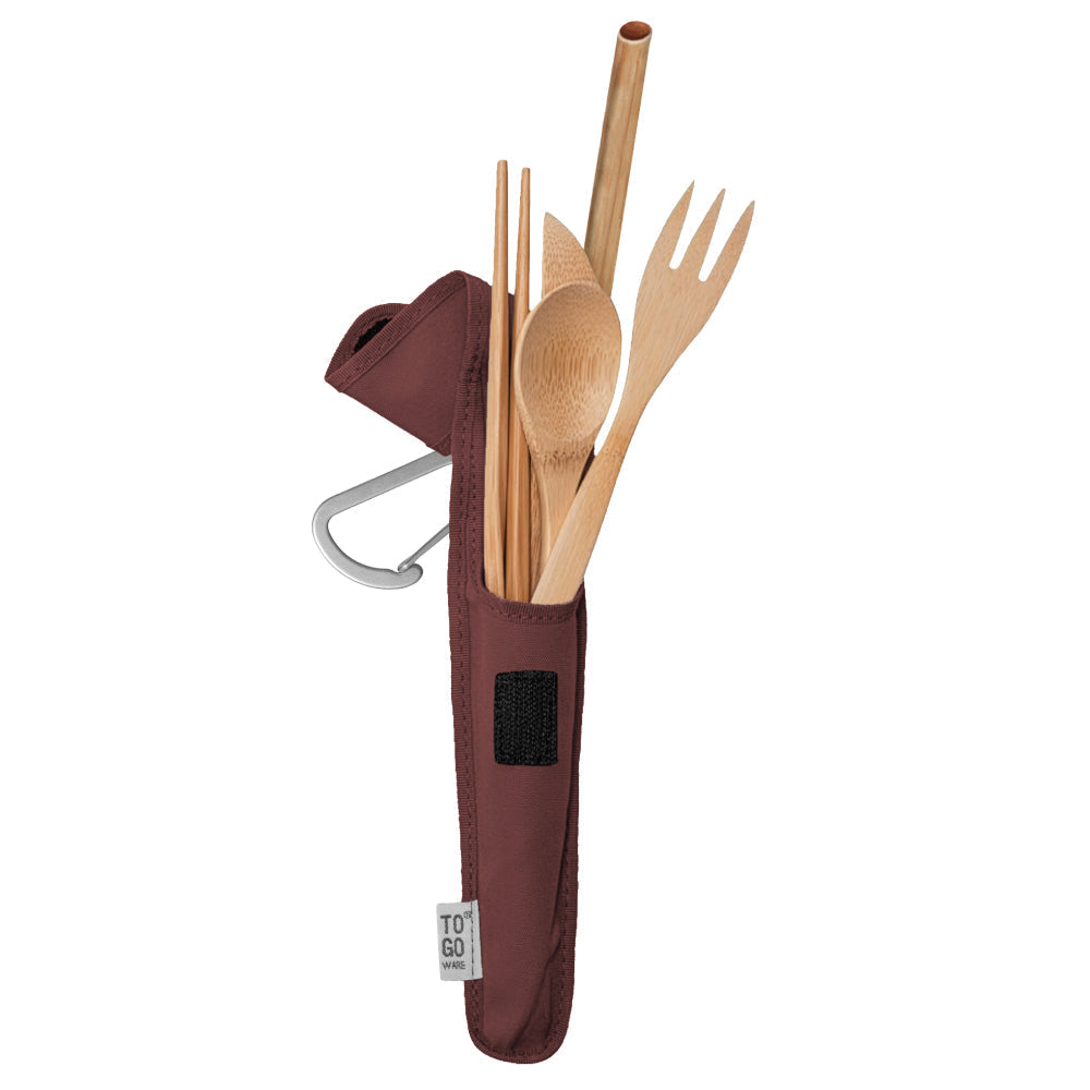 To-Go Ware Bamboo Utensil Set with Straw