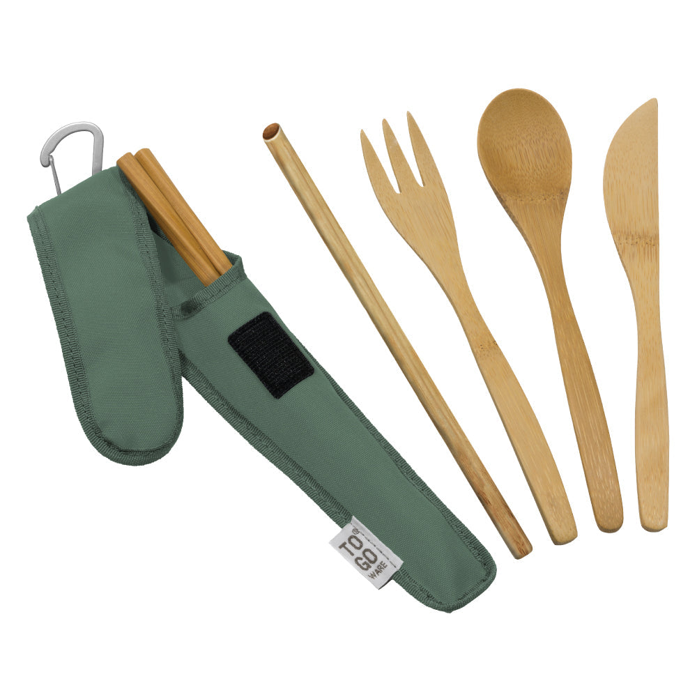 To-Go Ware Bamboo Utensil Set with Straw
