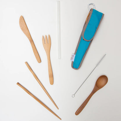 Classic Utensil Set with Glass Straw - Limited Edition